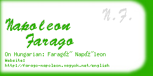 napoleon farago business card