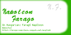 napoleon farago business card